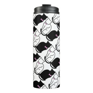 Termo Gato negro y blanco