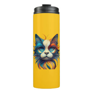 Termo Gato Patriótico Rojo Blanco y Azul