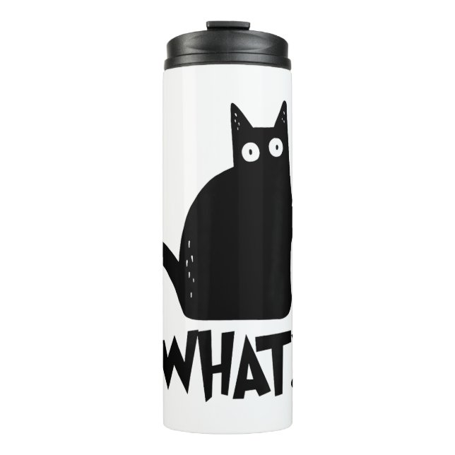 Termo Gato Qué_ Gracioso Gato Negro  (Anverso)