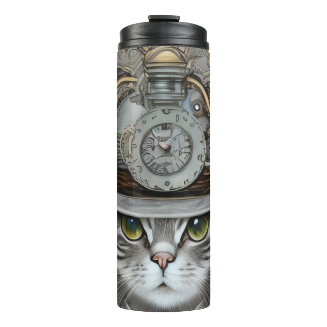 Termo Gato victoriano vintage Steampunk (Anverso)