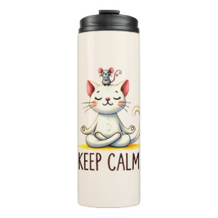 Termo Gato Yoga Pose - Mantener la calma