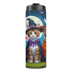 Termo Gatos Abisinios Calabaza Halloween Divertido