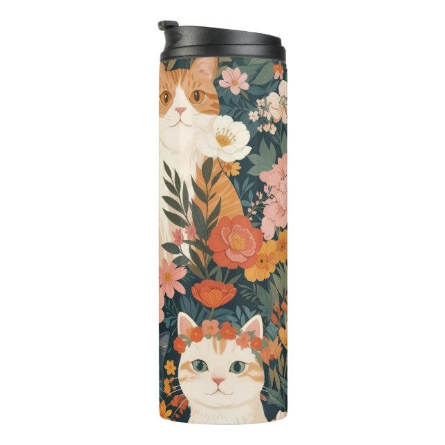 Termo Gatos Caprichosos del Jardín (Rotado hacia la derecha)