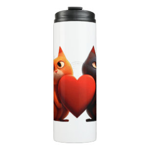 Termo Gatos, corazón, mascota