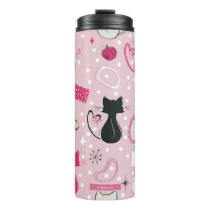 Termo Gatos Corazón Rosados de Estilo Mediocre Siglo