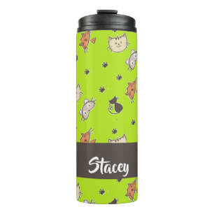 Termo Gatos cortos en verde