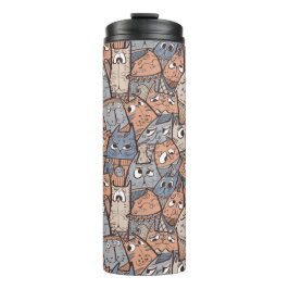 Termo Gatos de Dibujos Animados Divertidos