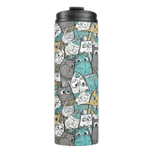 Termo Gatos de Dibujos Animados Divertidos