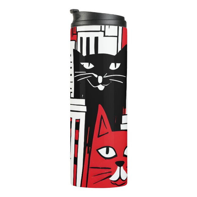 Termo Gatos en Nueva York (Rotado hacia la derecha)