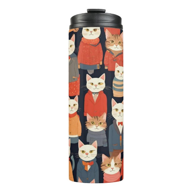 Termo Gatos en tumbler (Anverso)