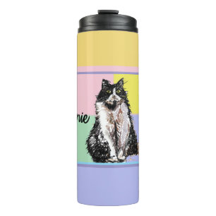 Termo Gatos Esmoquin Pastel Gatos Mujeres Colores Pastel
