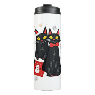 Termo Gatos Navidad Retro 50s 60s Navidad (2)