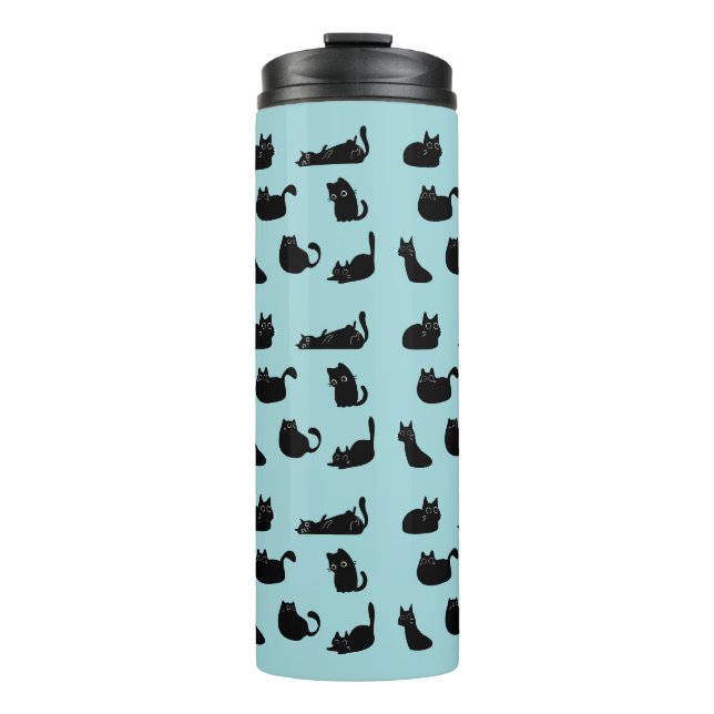 Termo Gatos negros divertidos (Anverso)