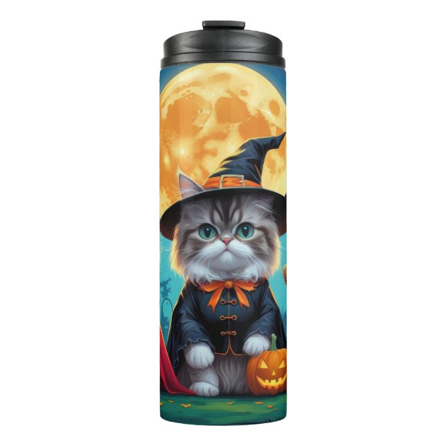 Termo Gatos persas Calabaza Halloween Funny (Anverso)