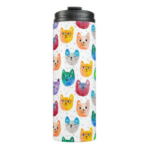 Termo Gatos y amigos de la acuarela