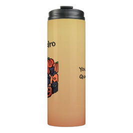 Termo Gatos y calabazas personalizados en Halloween