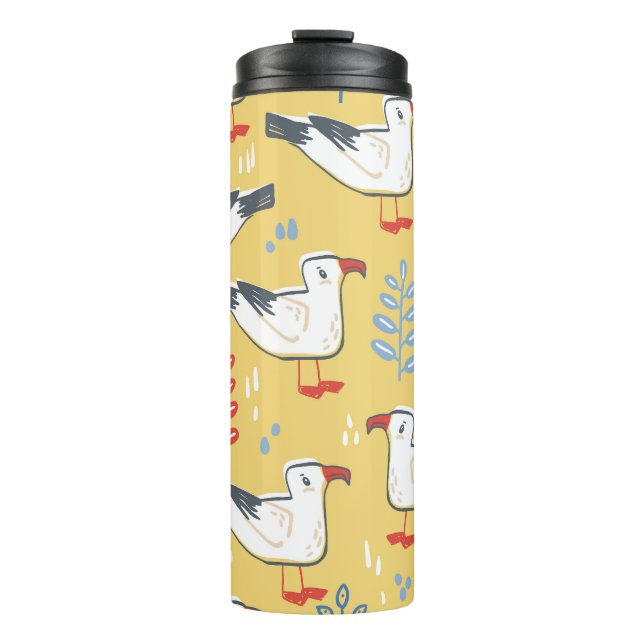 Termo Gaviota vintage deja patrón natural (Anverso)