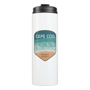 Termo Gaviotas marinas nacionales de Cape Cod en la cost