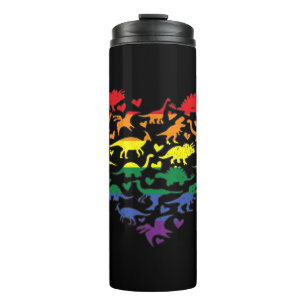 Termo Gay Heart LGBT Q Pride Bandera Dinosaurio