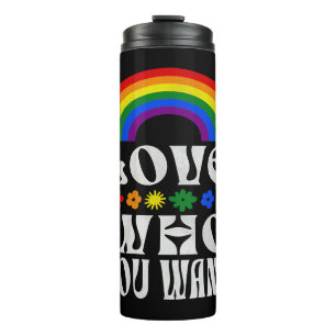 Termo Gay Peace Love Lgbt Orgullo Mes Amor a quién quier