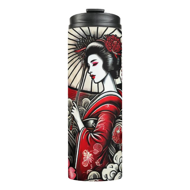 Termo Geisha Art Stainless Steel Tumbler (Anverso)