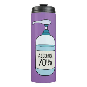 Termo Gel desinfectante para manos con alcohol al 70%