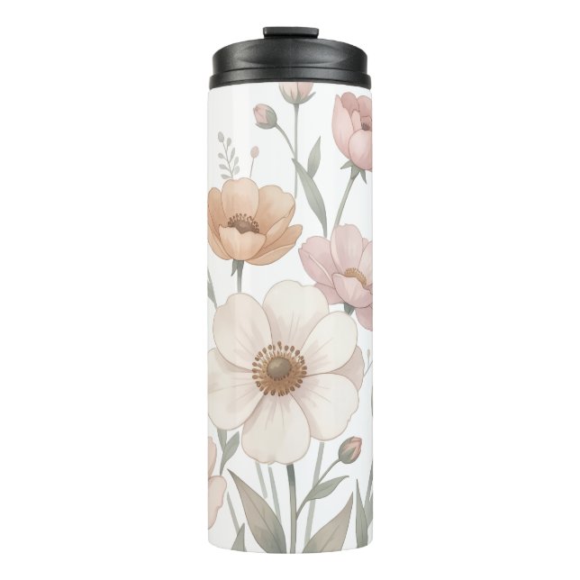 Termo Gentle Anemone Bouquet Watercolor Softness (Anverso)