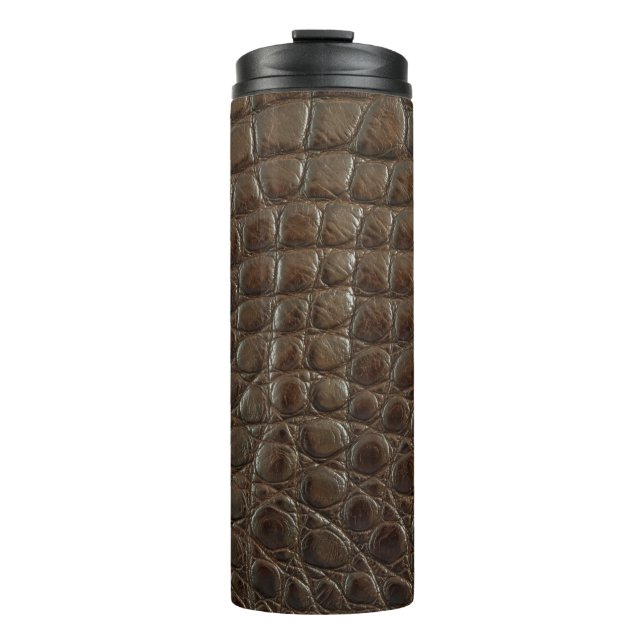 Termo Genuine brown alligator leather, close up to show  (Anverso)