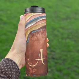 Termo Geode de la agonía de oro azul de cobre Añadir su 