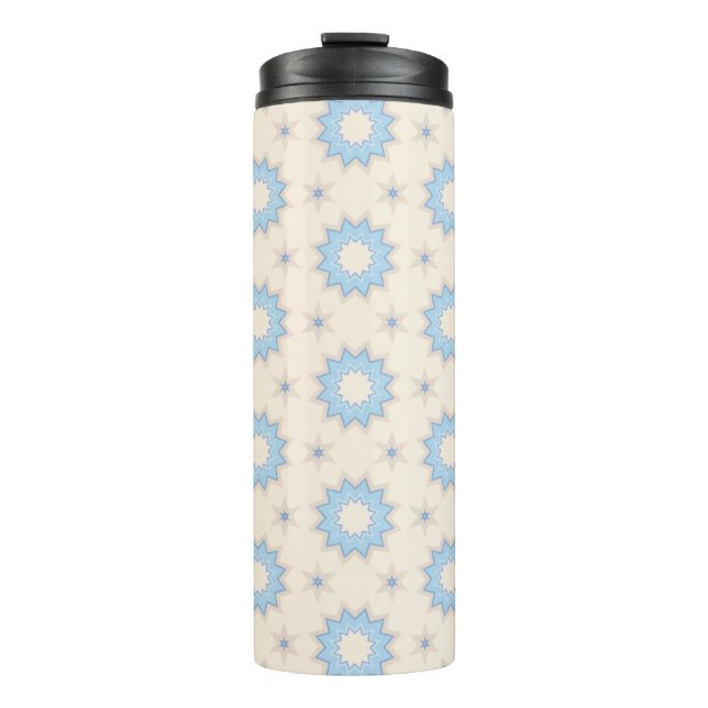 Termo Geometría de Estrella Explosiva Azul (Anverso)