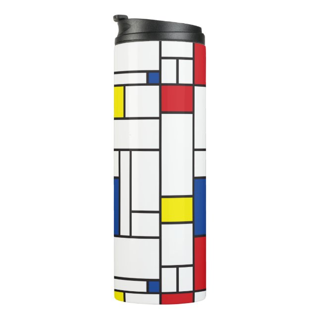 Termo Geometría Minimalista mondrina De Stijl Arte Moder (Rotado hacia la derecha)