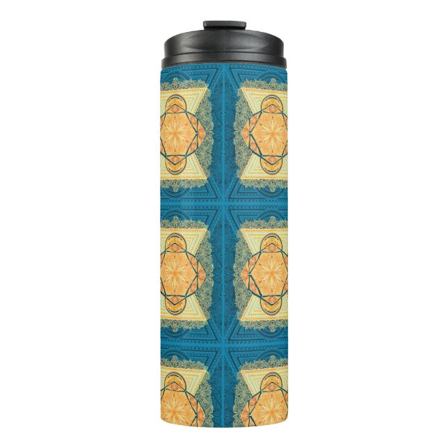 Termo Geometría sagrada radiante Mandala (Anverso)