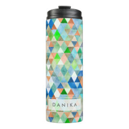 Termo Geometría/Triángulos de la acuarela del Boho de Pi