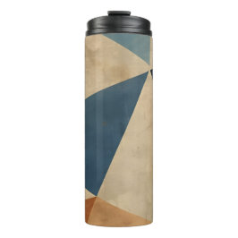 Termo Geometric Pattern in Blues, Tans, and Rust