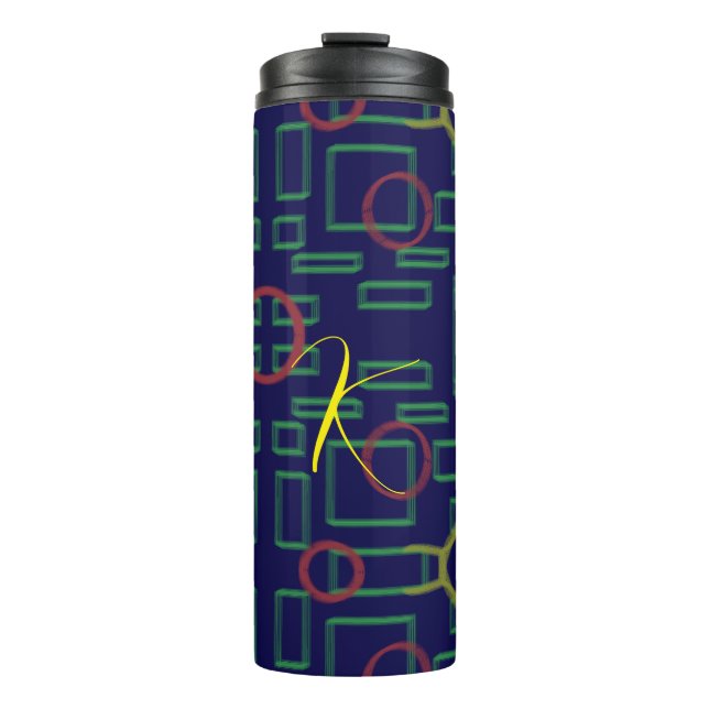 Termo Geométrico de cuadrados azules (Anverso)