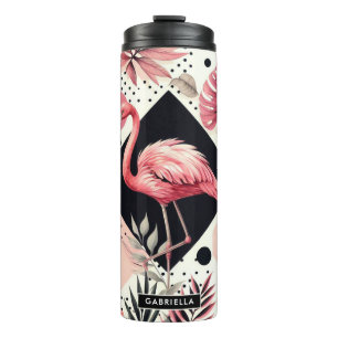 Termo Geométrico de flamingo de corte