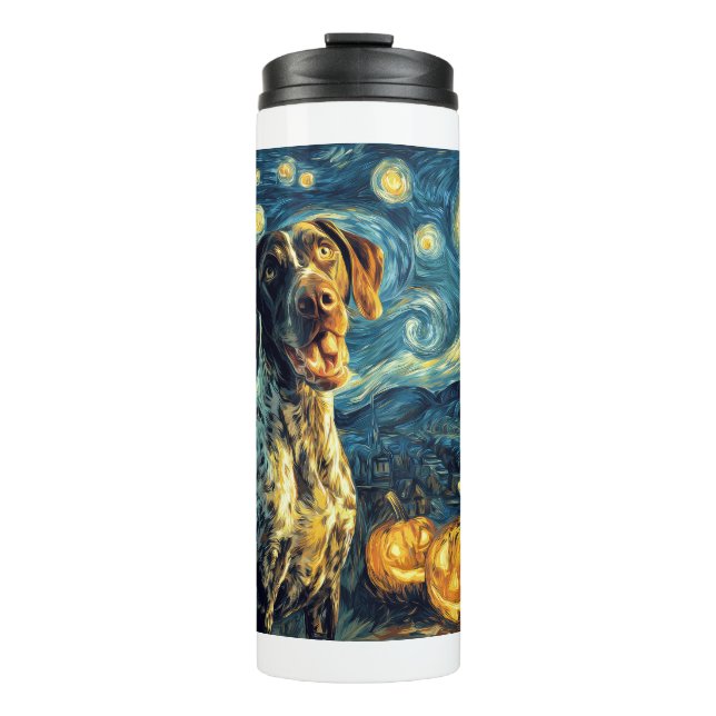 Termo German Shorthaired Pointer 2 Perro Lindo Halloween (Anverso)