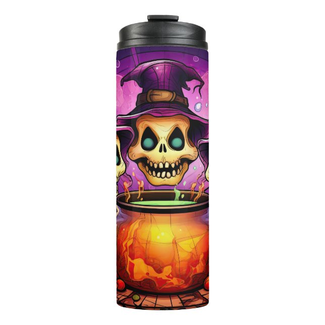Termo Ghoulish Floating Skeleton Heads (Anverso)
