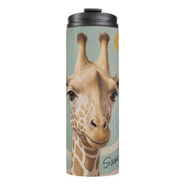 Termo Gigante suave: Pastel Giraffe (Anverso)