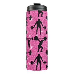 Termo Gimnasia Fitness Deporte Brillo Rosa