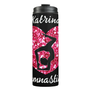 Termo Gimnasia Negra y Rosa Caliente Personalizada