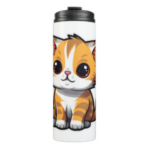 Termo Ginger Munchkin Delight Whimsical Feline Art Class