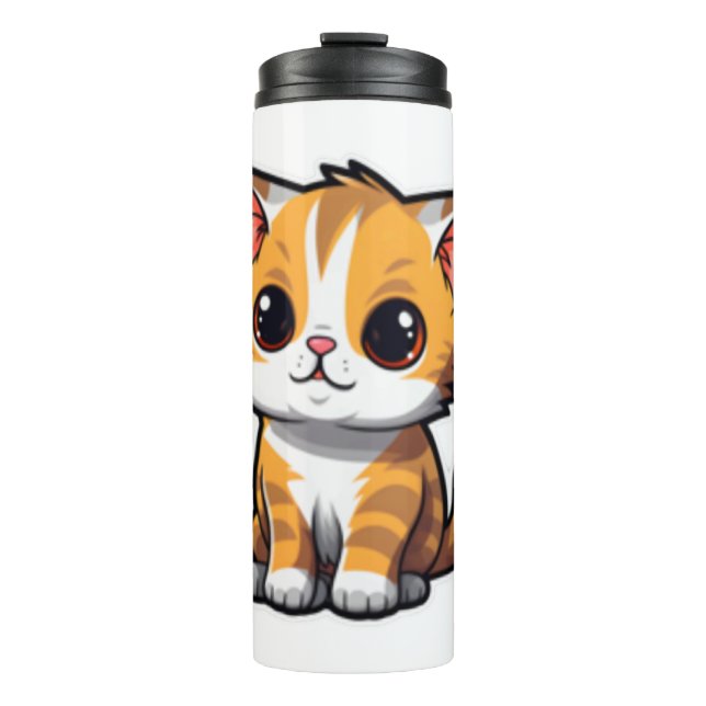 Termo Ginger Munchkin Delight Whimsical Feline Art Class (Anverso)