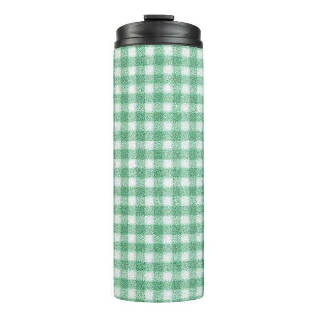 Termo Gingham Verde Menta  (Anverso)