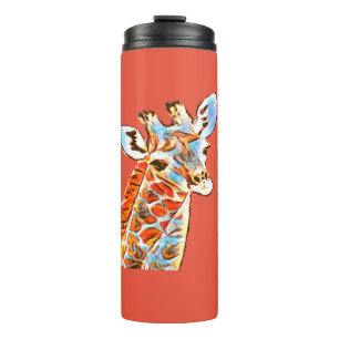Termo Girafa colorida Tumbler termal