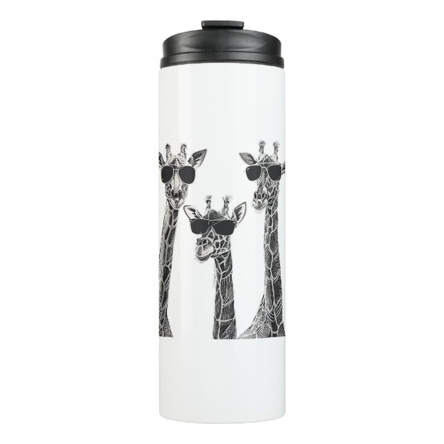 Termo Girafas Cuestas Con Gafas De Sol (Anverso)