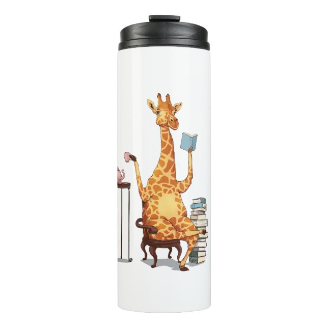 Termo Girafas, libros y obsequios de té (Anverso)