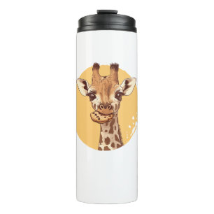Termo Giraffe Con Cookie Mouth Funny