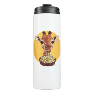 Termo Giraffe Con Humor Animal Personalizado Popcorn