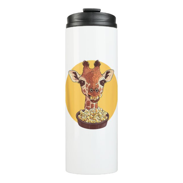 Termo Giraffe Con Humor Animal Personalizado Popcorn (Anverso)